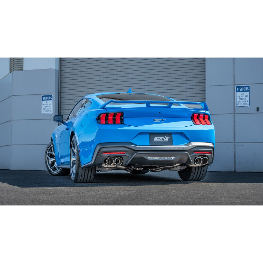 BORLA 11985 Axle-Back Exhaust System 2.5", S-Type (4" RD X 9.50" And 4" RD X 9.00" Tips), Active Exhaust for FORD Mustang GT 5.0L V8 2024 Photo-1 