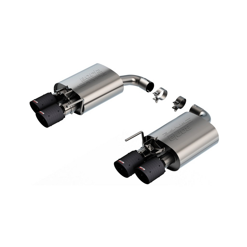 BORLA 11985CFBA Axle-Back Exhaust System 2.5" S-Type Sport (4" RD X 6.62" Carbon Fiber Black Anodized Tips), Active Exhaust for FORD Mustang GT 5.0L V8 2024 Photo-0 