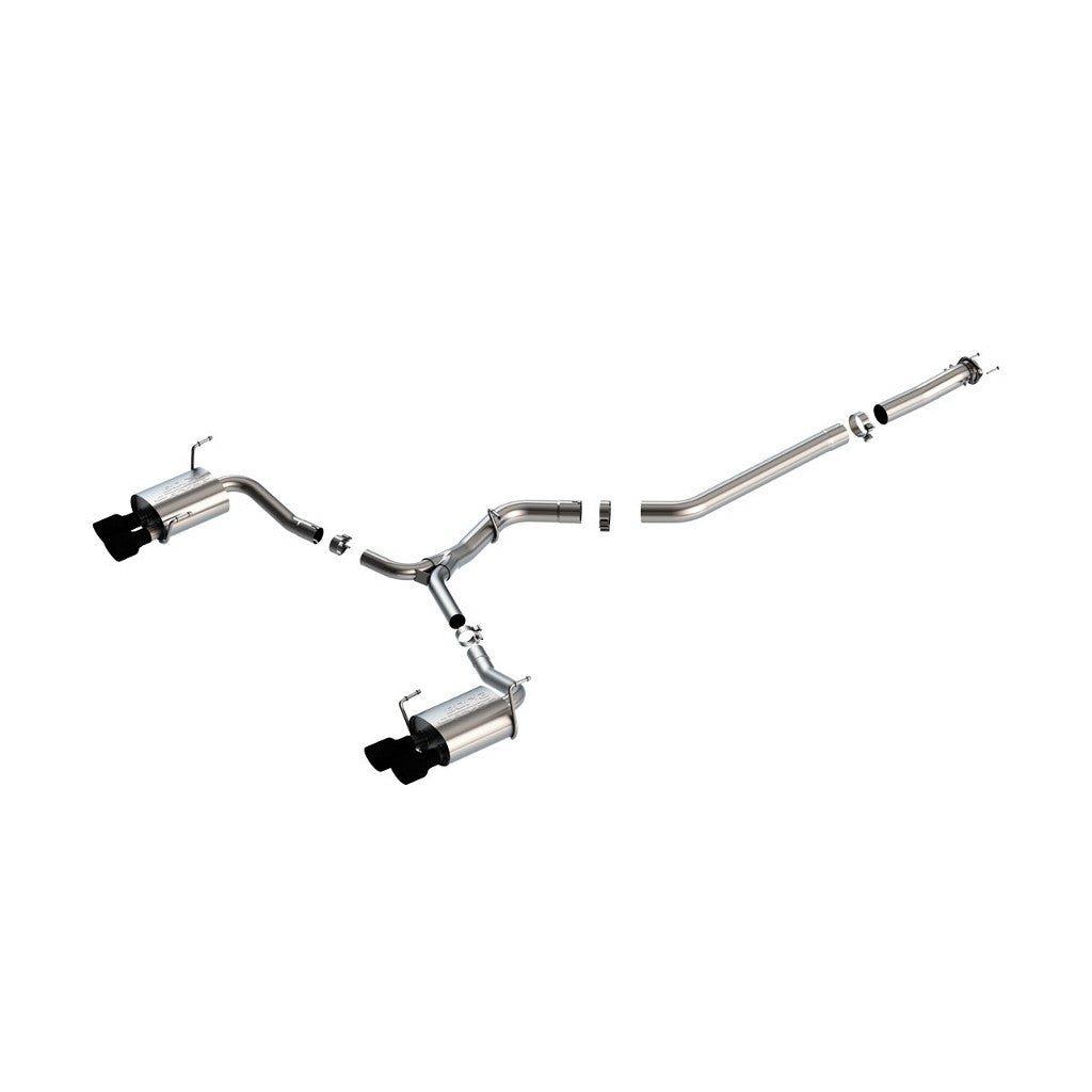 BORLA 140595CB Cat-Back Exhaust System 3", 2.25", S-Type (3.5" RD X 6" Ceramic Black Tips) for SUBARU WRX / SUBARU WRX STI Sedan 2.0L Turbo 2015-2021 Photo-0 
