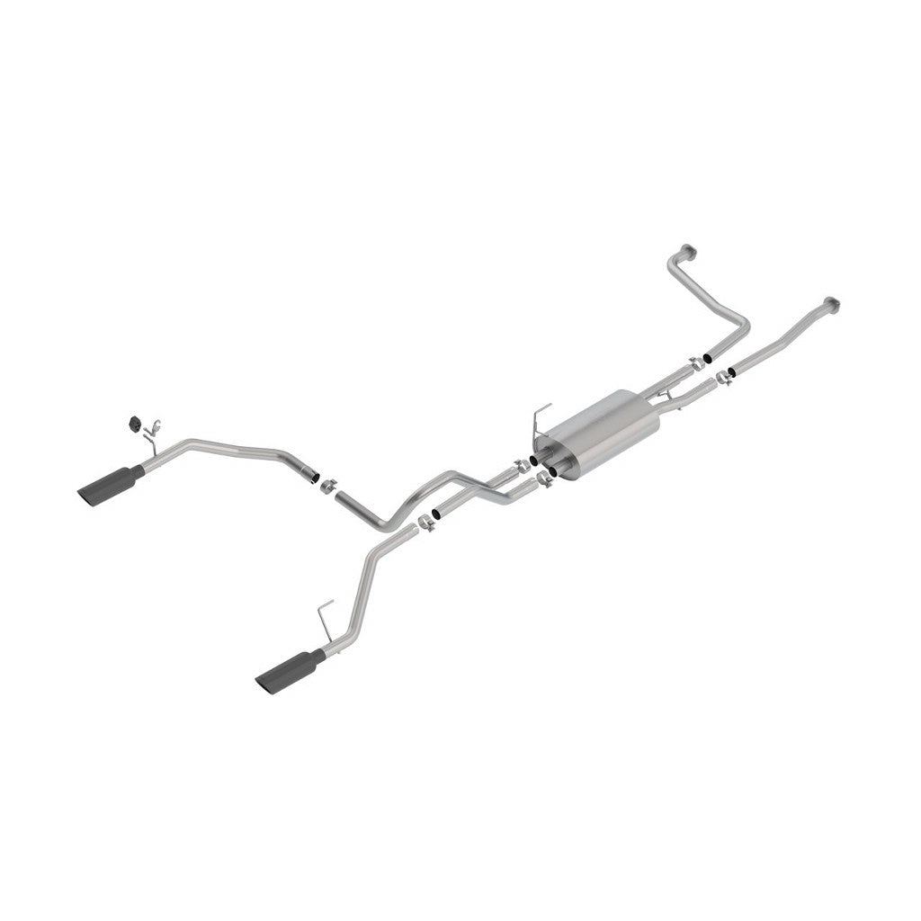 BORLA 140796BC Cat-Back Exhaust System 2.25" S-Type (4" RD X 14" Black Chrome Tips) for NISSAN Titan 5.6L V8 2016-2024 Photo-0 