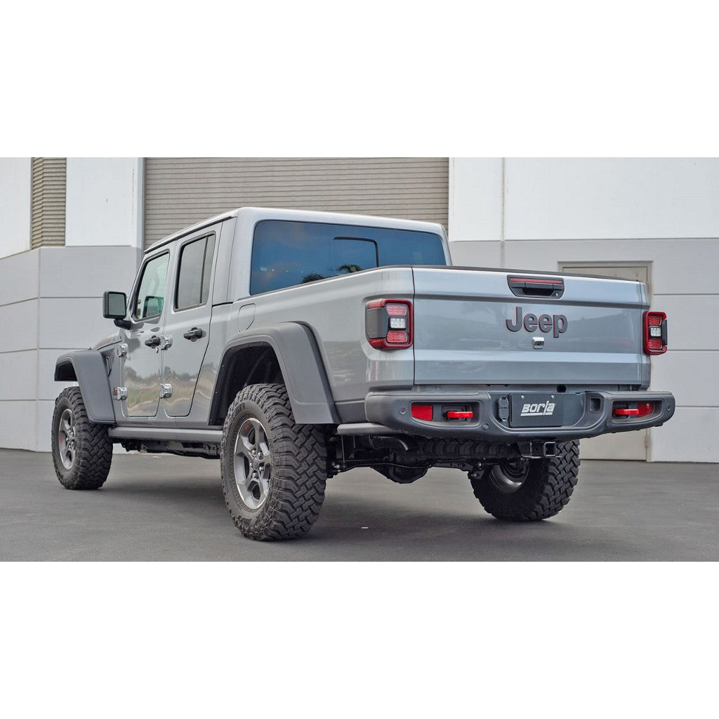 BORLA 140809CB Cat-Back Exhaust System 2.75", S-Type (2.75" Turndown Black Coated Tips) for JEEP Gladiator (JT) 3.6L V6 2020-2023 Photo-1 