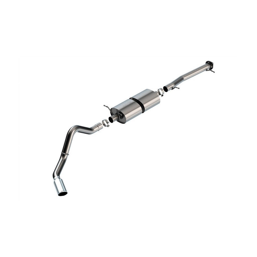 BORLA 140833 Cat-Back Exhaust System 3.50", S-Type (5.0" RD X 13.50" Bright Chrome Tips) for CHEVROLET Silverado 2500 / 3500 2020-2025, GMC Sierra 2500 / 3500 6.6L V8 2020-2025 Photo-0 