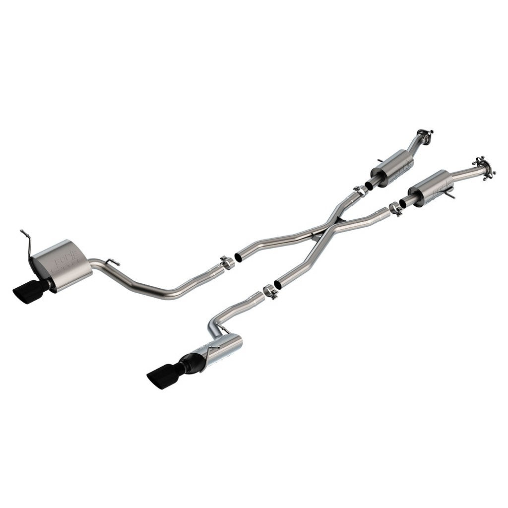 BORLA 140835BC Cat-Back Exhaust System 2.25", S-Type (4" RD X 8" Black Chrome Tips) for JEEP Grand Cherokee 3.6L V6 2014-2021 Photo-0 