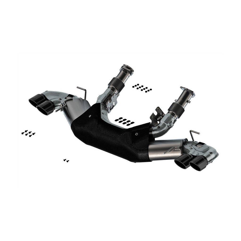 BORLA 140840BC Cat-Back Exhaust System 3", S-Type (4" RD X 4.75" Black Chrome Tips), Without NPP Valves for CHEVROLET Corvette (C8) 6.2L V8 2020-2024 Photo-0 