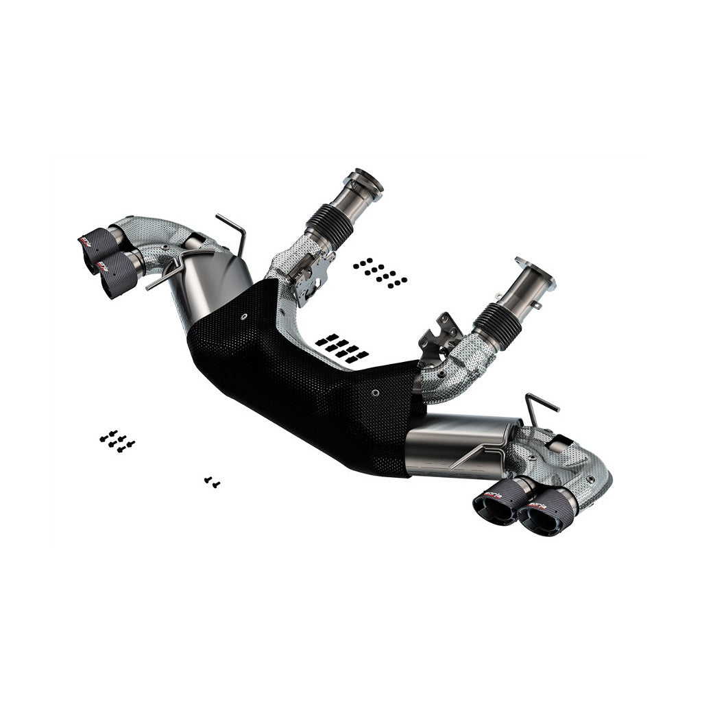 BORLA 140840CF Cat-Back Exhaust System 3", S-Type (4" RD X 4.50" Carbon Fiber Tips), Without NPP Valves for CHEVROLET Corvette (C8) 6.2L V8 2020-2024 Photo-0 