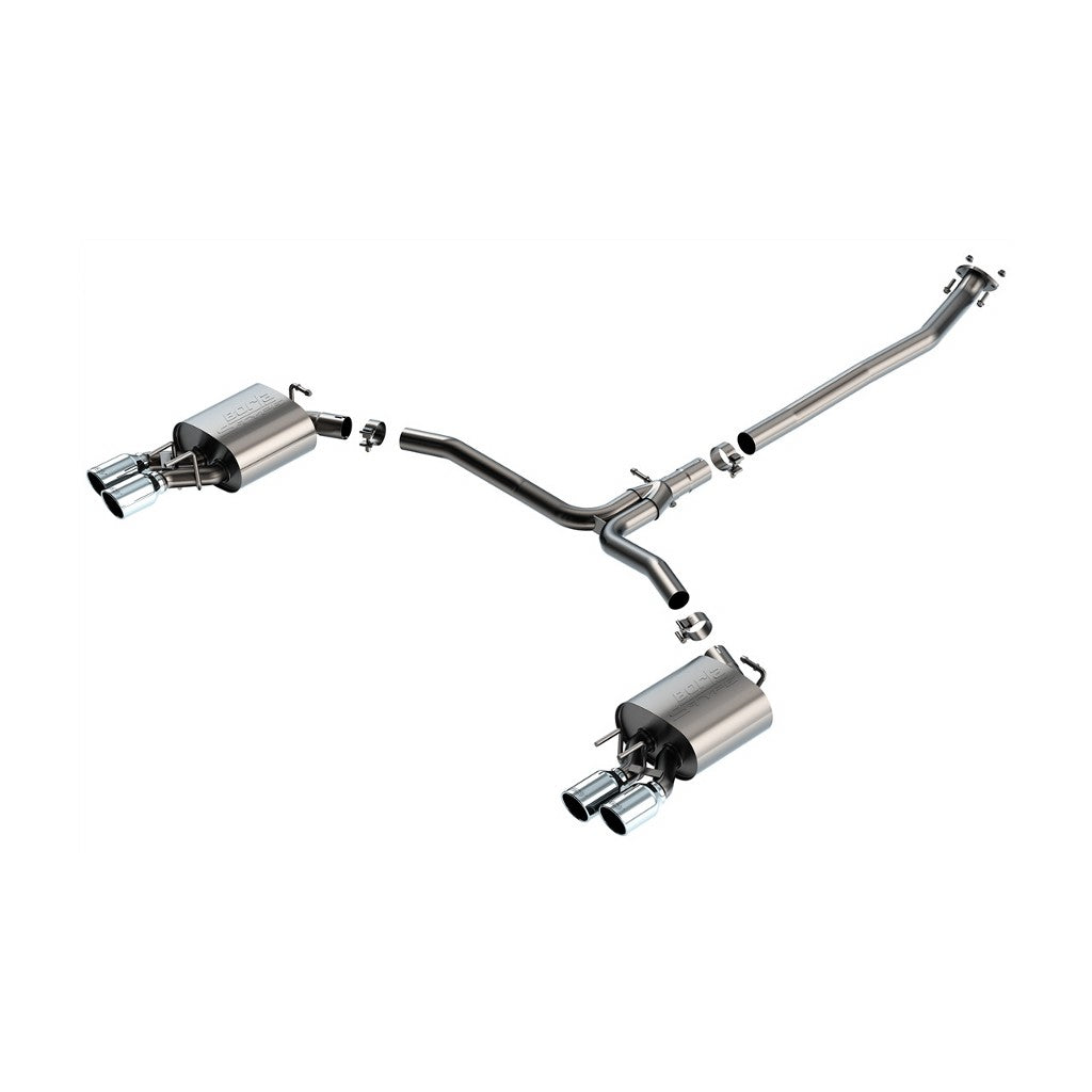 BORLA 140853 Cat-Back Exhaust System 2.5", 2.25", S-Type (3.5" RD X 6" Tips) for TOYOTA Camry XSE 2.5L i4 2018-2024 Photo-0 