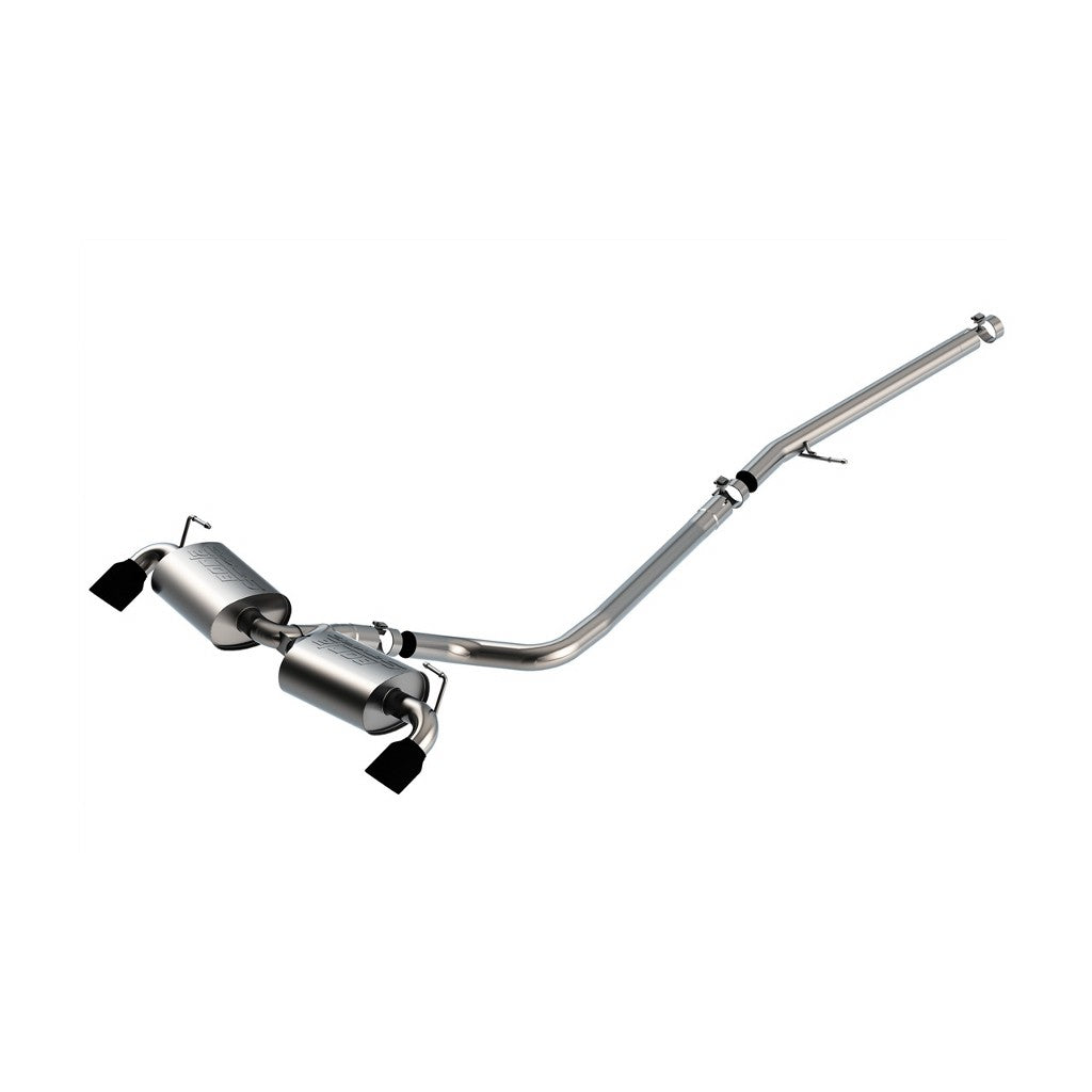 BORLA 140882CB Cat-Back Exhaust System 2.5", 2.25", S-Type (3.5" RD X 4.75" Ceramic Black Tips) for FORD Bronco Sport 2.0L i4 2021-2023 Photo-0 
