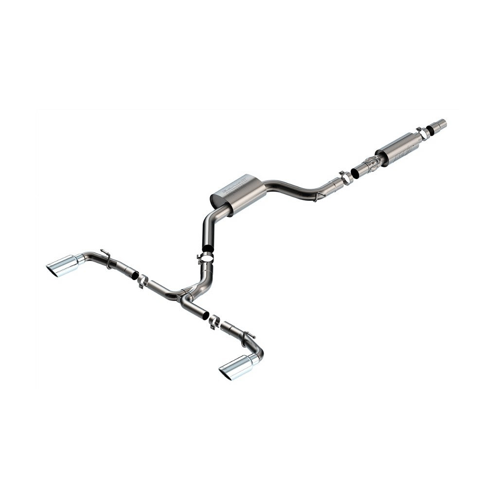 BORLA 140883 Cat-Back Exhaust System 3", 2.25", S-Type (4" RD X 9.50" Tips) for VW GTI 2.0L i4 2022-2023 Photo-0 