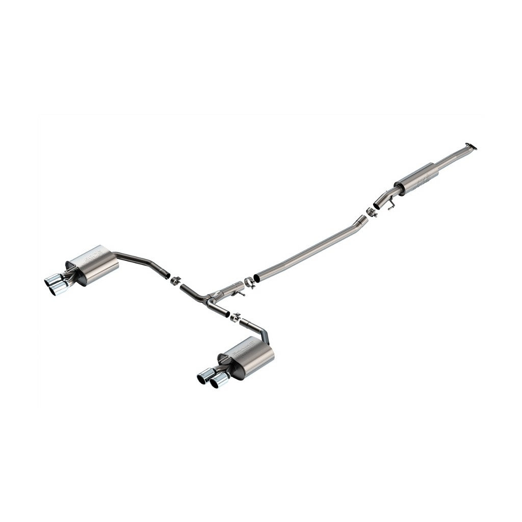BORLA 140891 Cat-Back Exhaust System 2.00", 2.75", S-Type (3.5" RD X 6.0" Tips) for KIA K5 GT 2021-2024 2.5L i4 Photo-0 