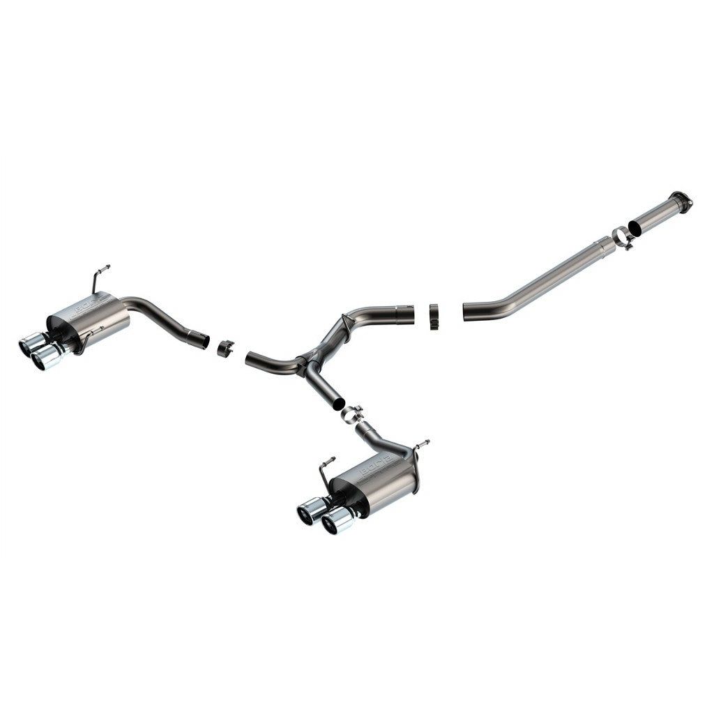 BORLA 140907 Cat-Back Exhaust System 3", 2.25", S-Type (3.5" Polished Tips) for SUBARU WRX 2.4L Turbo 2022-2023 Photo-0 