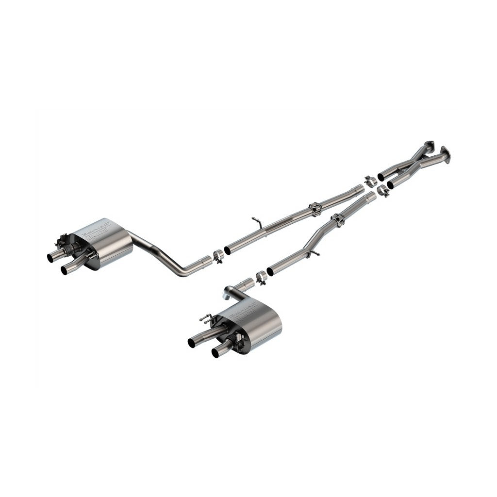 BORLA 140936 Cat-Back Exhaust System 2.25", S-Type (Without Tips) for KIA Stinger 3.3L V6 Turbo 2022-2023 Photo-0 