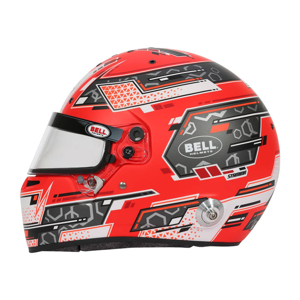 BELL 1310B75 Full-Face Helmet RS7 Pro Stamina HANS, Anthracite / Red, FIA 8859-2024 / SA2020, Size 58 (7 1/4) Photo-5 