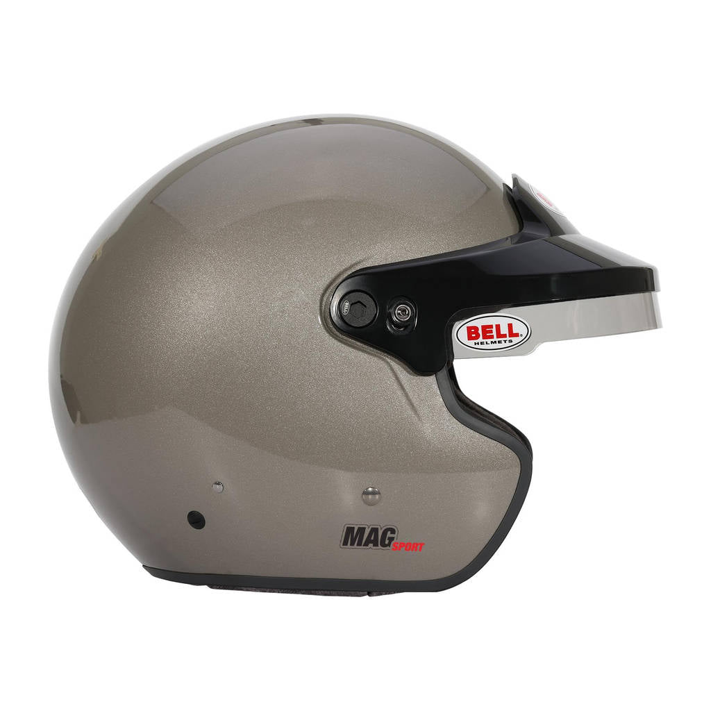 BELL 1435A83 Open-Face Helmet MAG HANS, Titanium Silver, FIA 8859-2024, Size L (60-61) Photo-1 