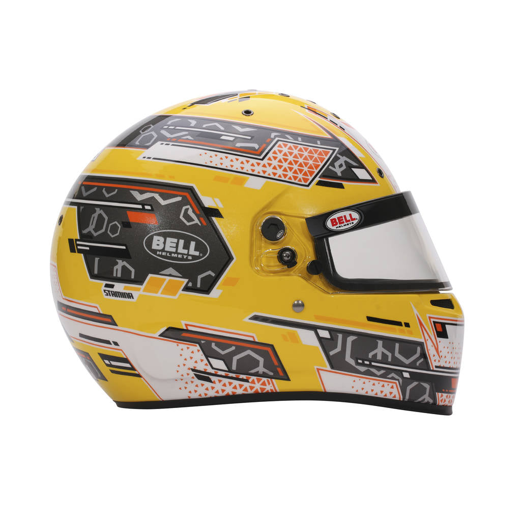 BELL 1310C01 Karting Helmet RS7-K Stamina, Anthracite / Yellow, FIA 8878-2024 / K2020, Size S (57 -58) Photo-6 