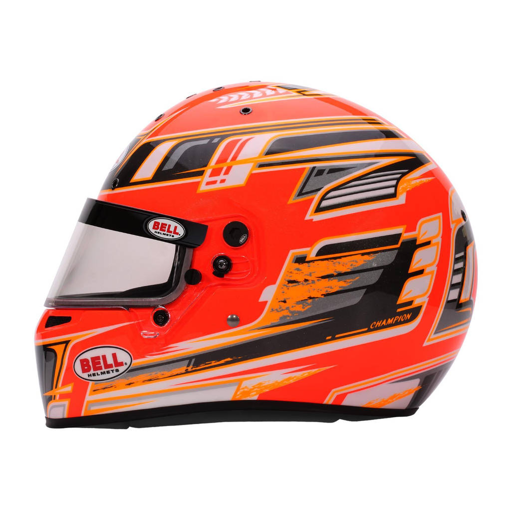 BELL 1311191 Karting Helmet KC7-CMR Champion, Anthracite / Orange, CMR2016, Size 54 (6 3/4) Photo-6 