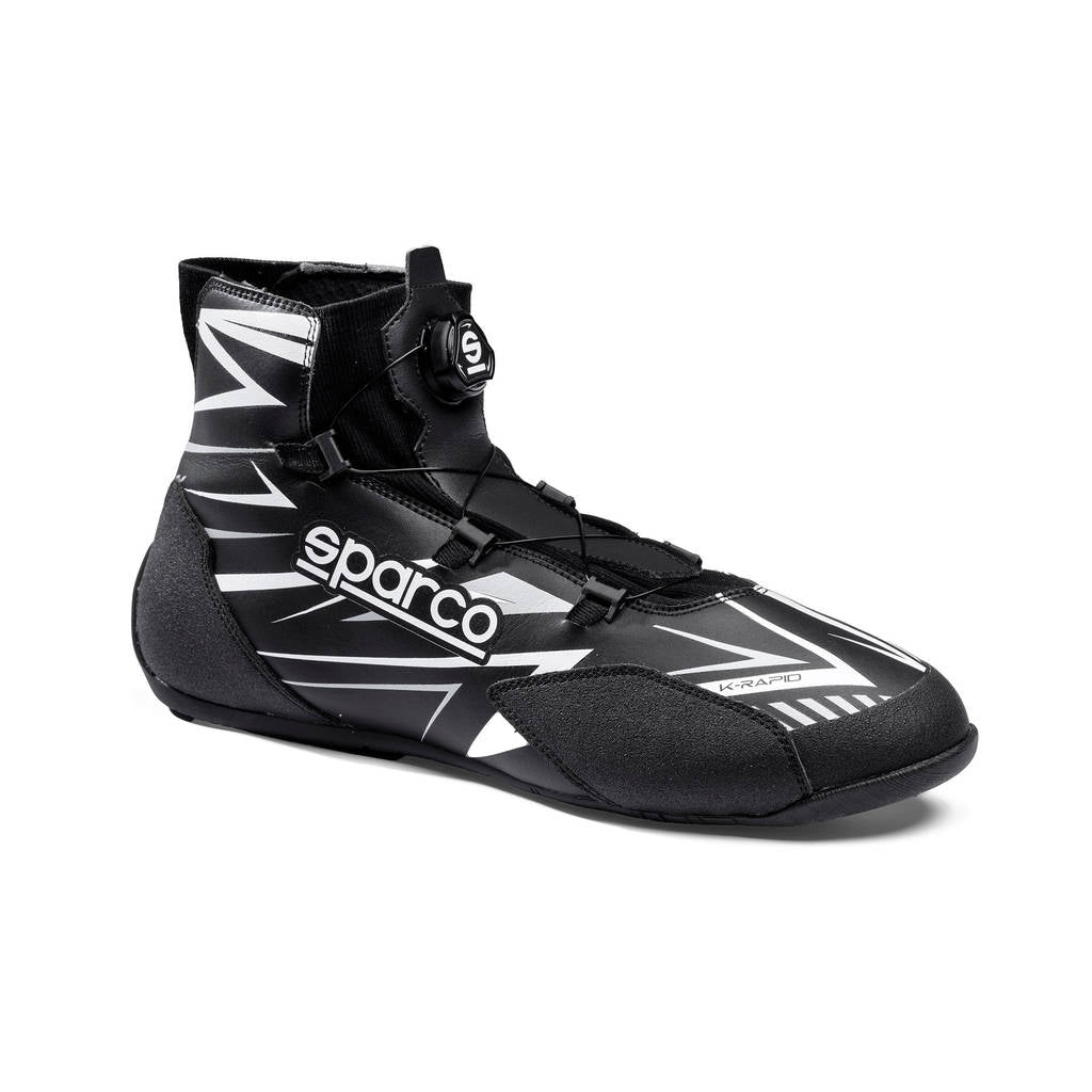 SPARCO BKB0002B0K06045 Karting Shoes K-Rapid Rotor, Black / White, Size 45 Photo-1 
