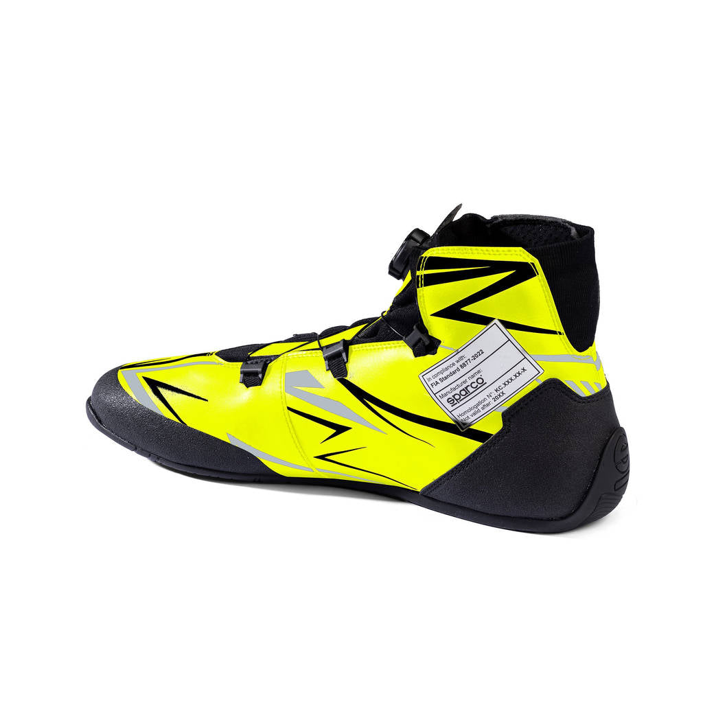 SPARCO BKB0002B0Y04048 Karting Shoes K-Rapid Rotor, Fluo Yellow / Black, Size 48 Photo-2 