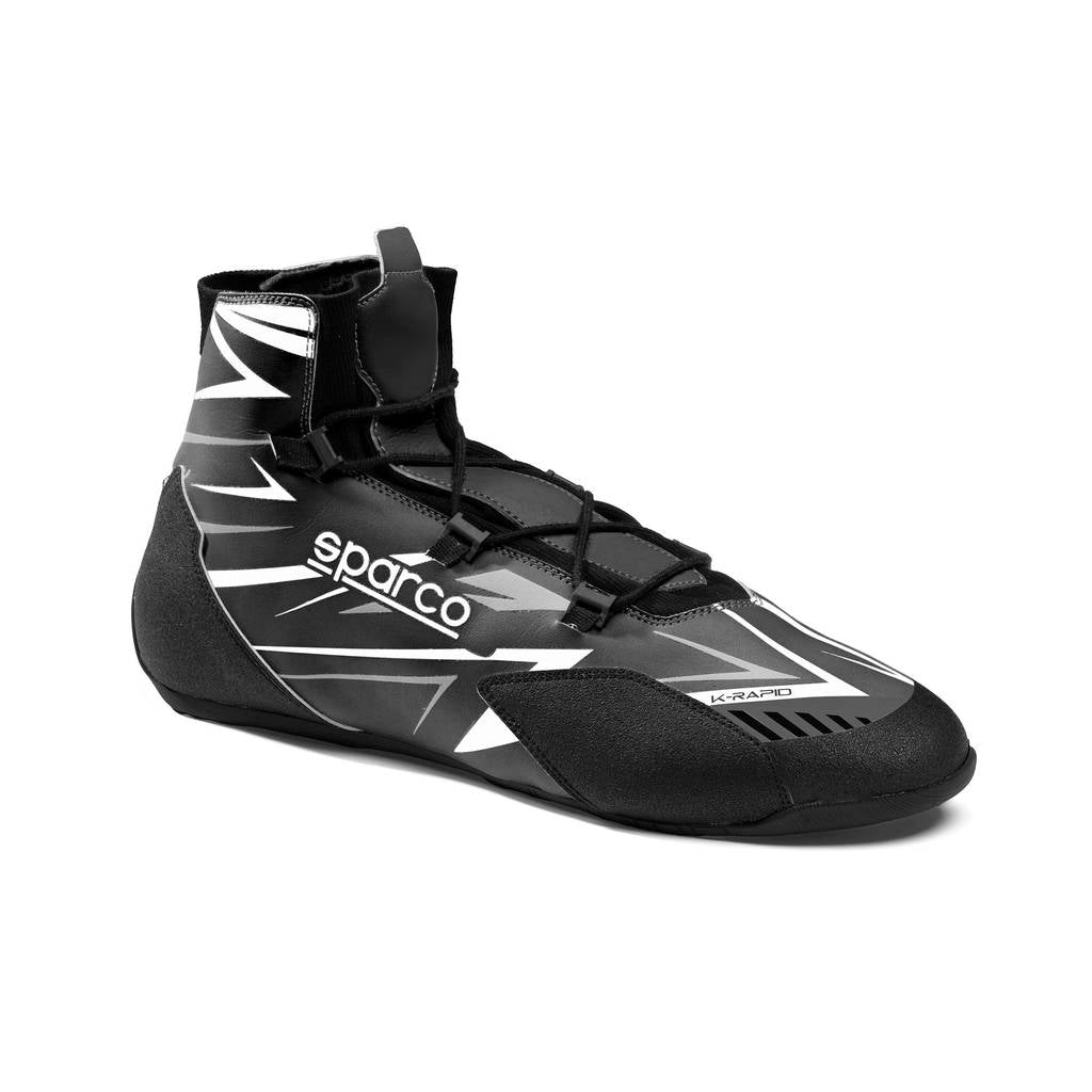SPARCO BKB0003B0K06040 Karting Shoes K-Rapid Laces, Black / White, Size 40 Photo-1 