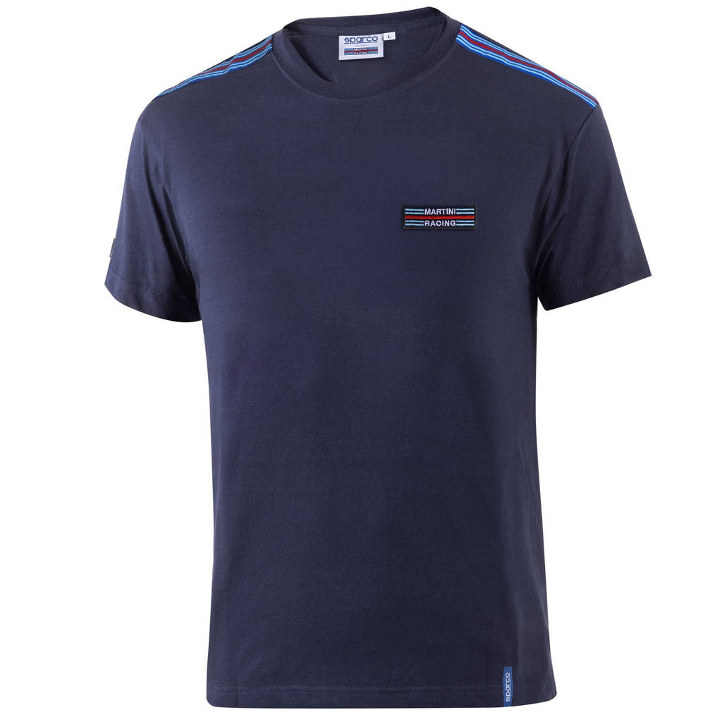 SPARCO BML0007D0N0200L T-Shirt Martini Racing Top Stripes, Navy Blue, Size L Photo-0 