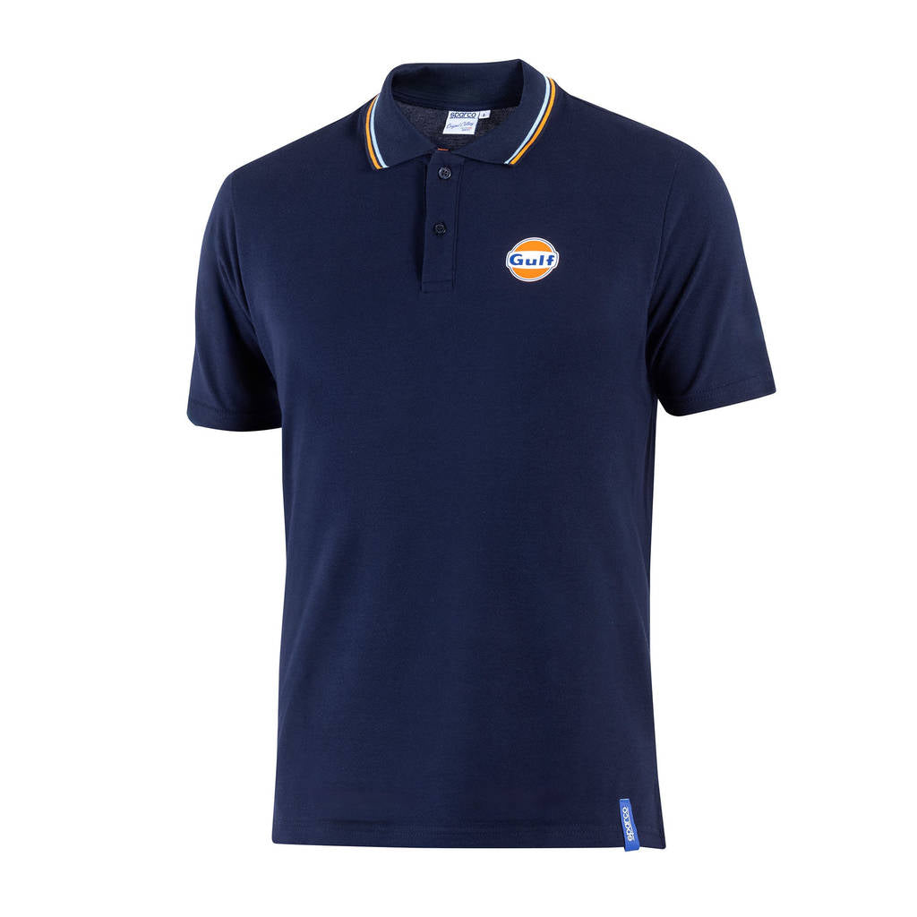 SPARCO BML0003S0N0200M Polo Piquet Sparco-Gulf, Navy Blue, Size M Photo-0 