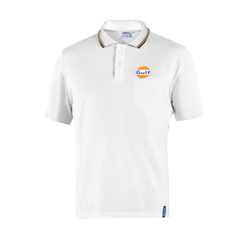 SPARCO BML0003S0W0100S Polo Piquet Sparco-Gulf, White, Size S Photo-0 