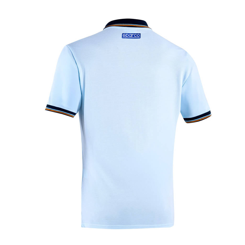SPARCO BML0004S0C012XL Polo Piquet Pocket Sparco-Gulf, Celeste, Size 2XL Photo-1 