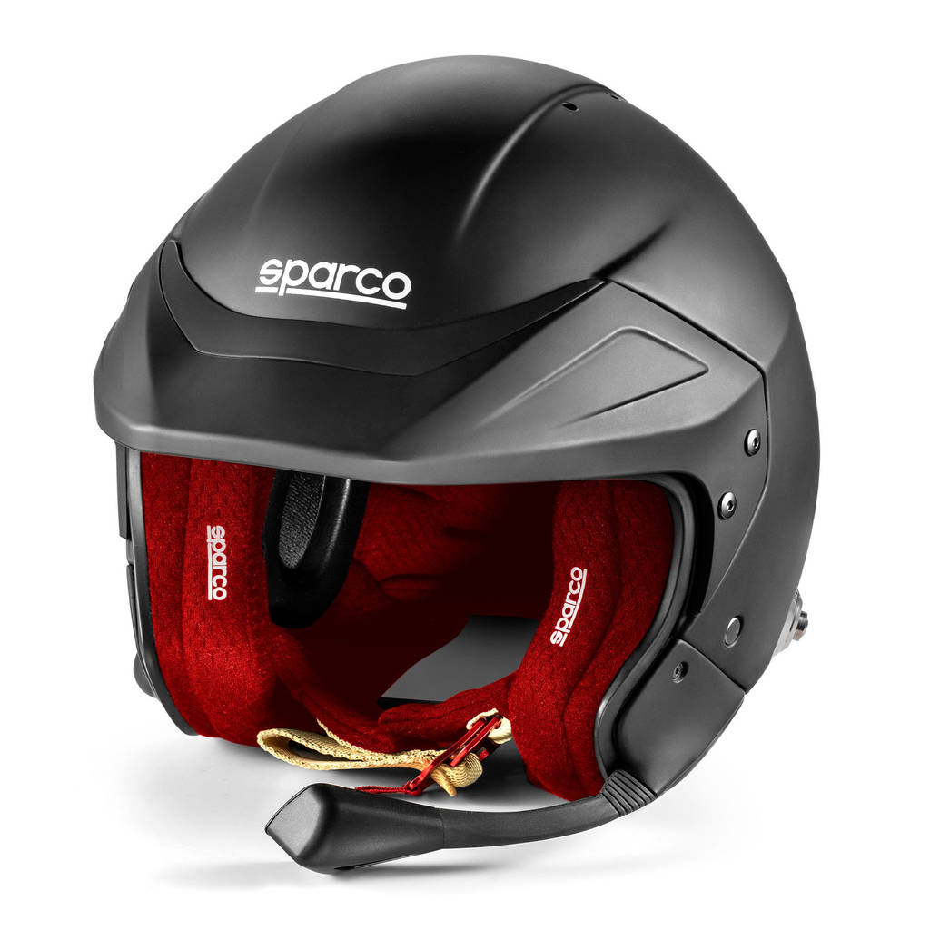SPARCO BRH0005B0K120ML Open-Face Helmet Flux RJ-i 8859-2024, Black / Red, Size ML Photo-0 