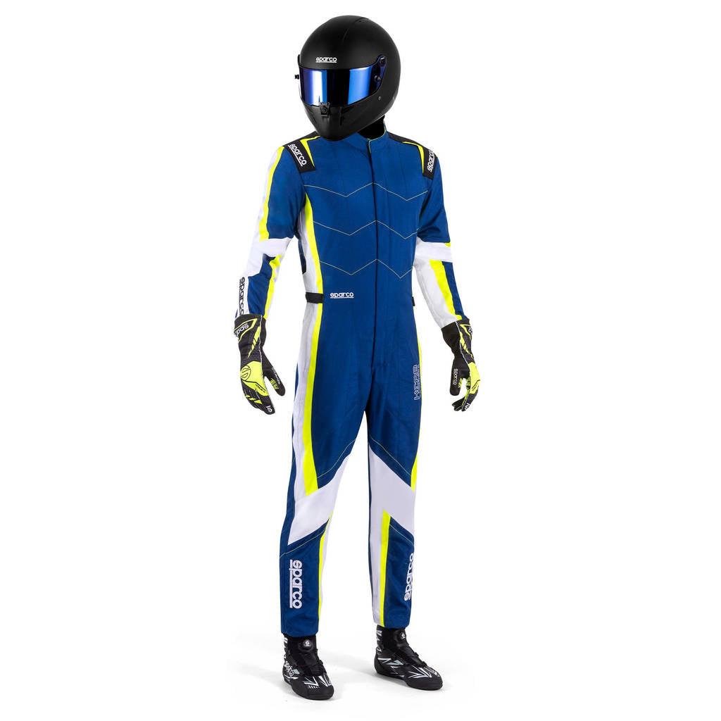 SPARCO BKS0011B0B1400L Karting Suit Kerb Advanced, Light Blue / Fluo Yellow, Size L Photo-1 