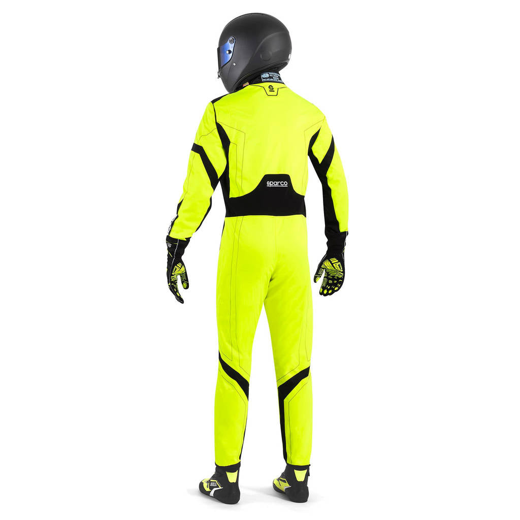 SPARCO BKS0010B0Y040XS Karting Suit Thunder Advanced, Fluo Yellow / Black, Size XS Photo-2 