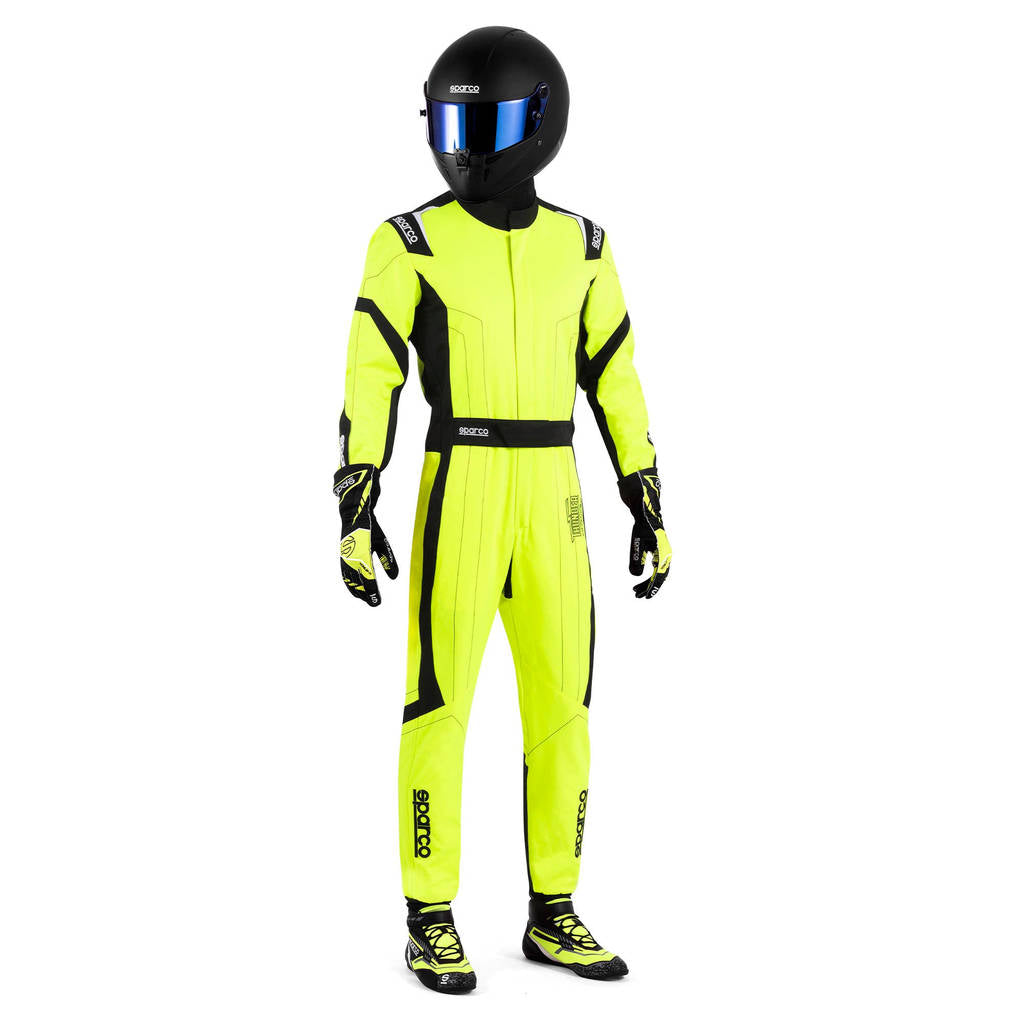 SPARCO BKS0010B0Y042XL Karting Suit Thunder Advanced, Fluo Yellow / Black, Size 2XL Photo-0 