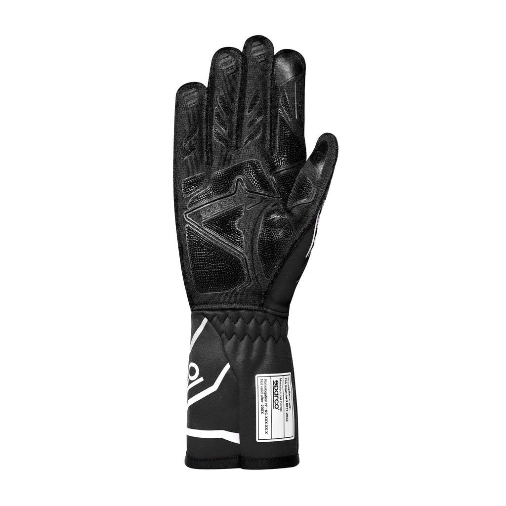 SPARCO BKG0002B0K01010 Karting Gloves K-Tide+ (FIA 8877-2022), Black, Size 10 Photo-1 
