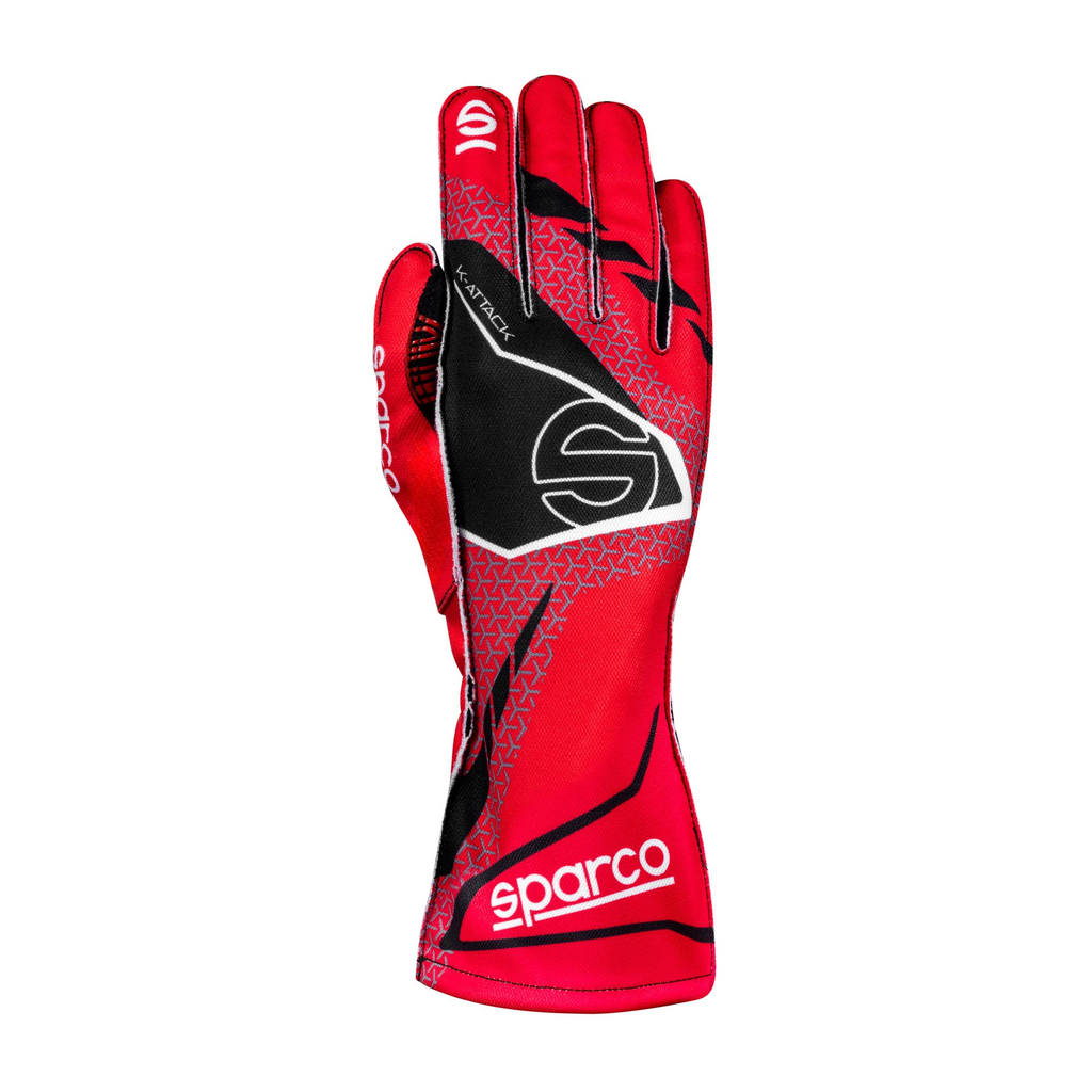 SPARCO BKG0004B0R27008 Karting Gloves K-Attack, Red / Black, Size 8 Photo-0 