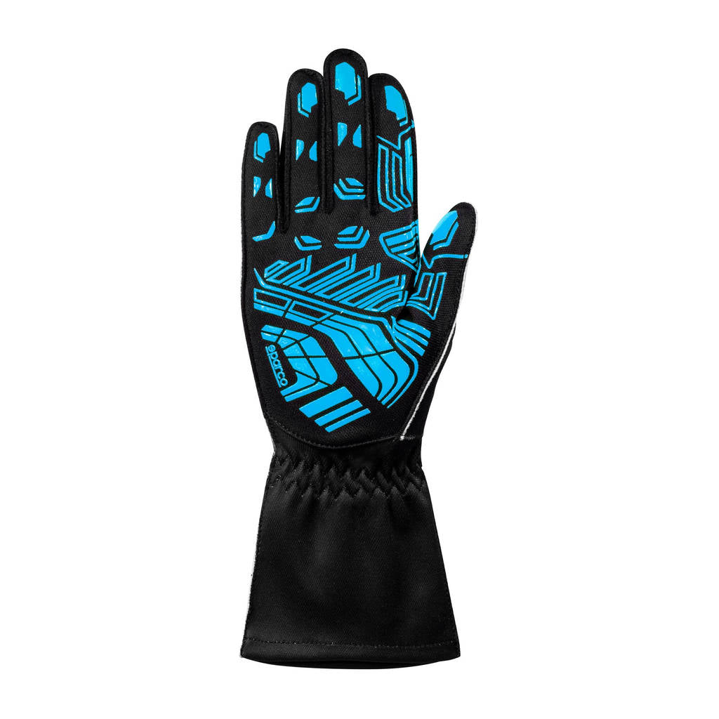 SPARCO BKG0004B0K30012 Karting Gloves K-Attack, Black / Sky Blue, Size 12 Photo-1 