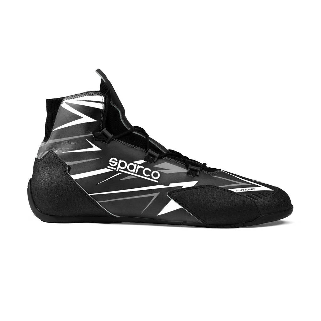SPARCO BKB0003B0K06034 Karting Shoes K-Rapid Laces 2025, Black / White, Size 34 Photo-1 