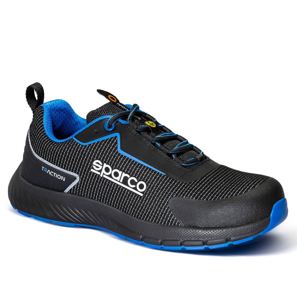 SPARCO BTB0002B0K05046 Shoes Traction Suzuka, Black / Light Blue, Size 46 Photo-0 