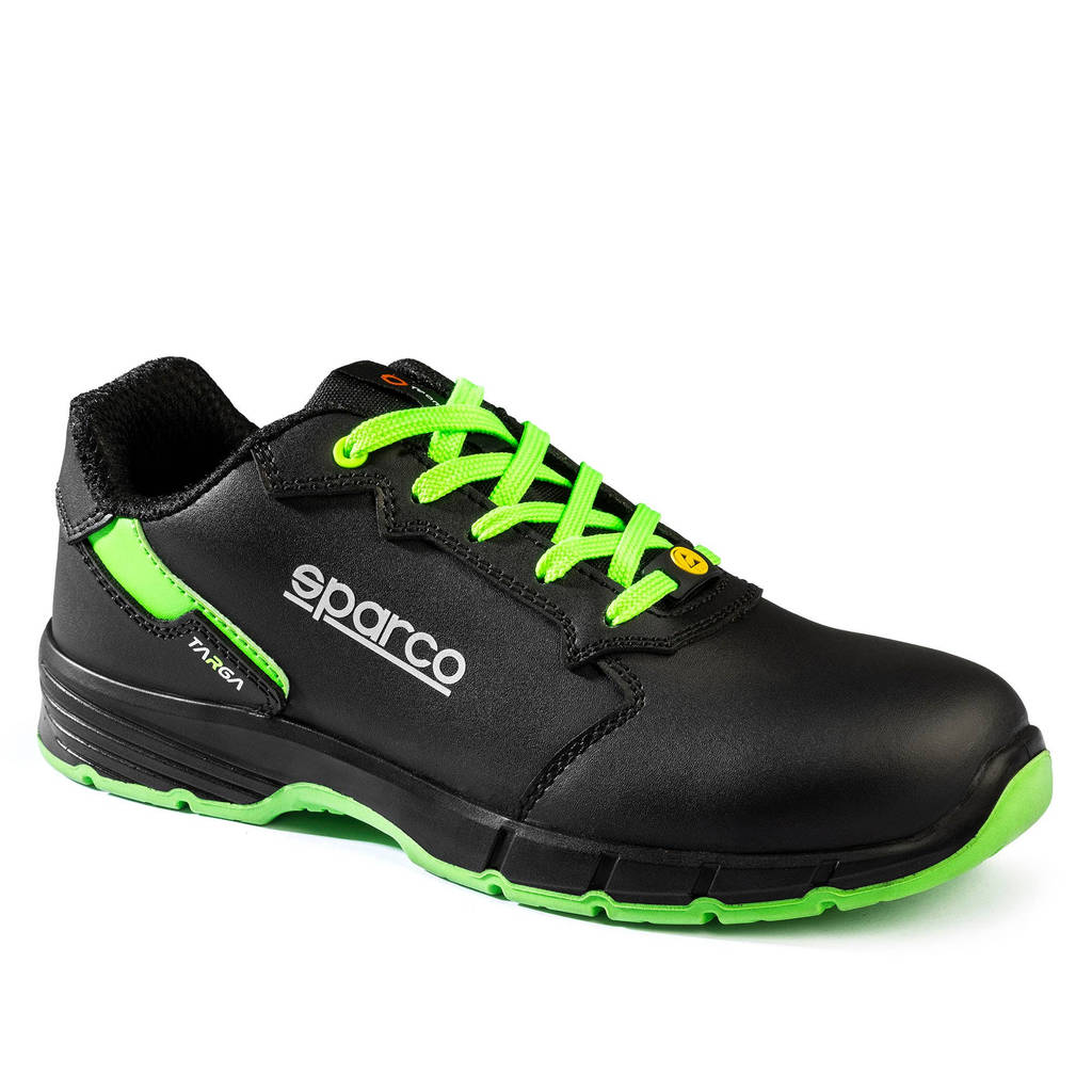 SPARCO BTB0011B0K15039 Shoes Targa Arturo S3S, Black / Fluo Green, Size 39 Photo-1 