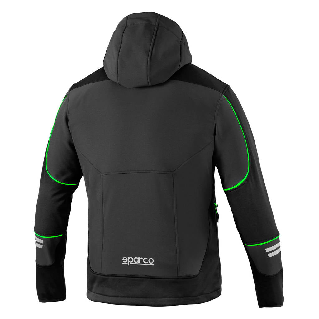 SPARCO 02412GSVF1S Softshell Jacket Tech, Grey / Green, Size S Photo-1 