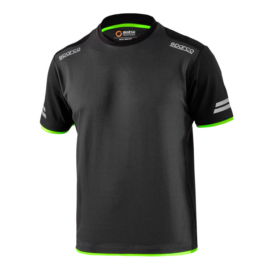 SPARCO 02416GSVF4XL T-Shirt Tech Tucson, Dark Grey / Fluo Green, Size XL Photo-0 