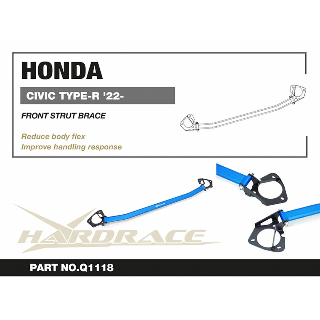 HARDRACE Q1118 Front Strut Tower Brace for HONDA Civic Type-R (FL5) 2022- / ACURA Integra Type-S (DE5) 2023- Photo-1 