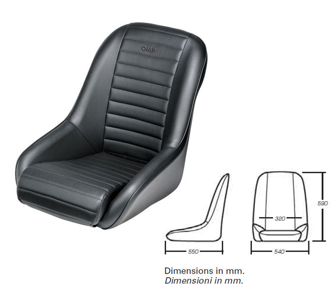 OMP HA0-0756-A01-071 (HA/756/N) Seat SILVERSTONE, black Photo-0 