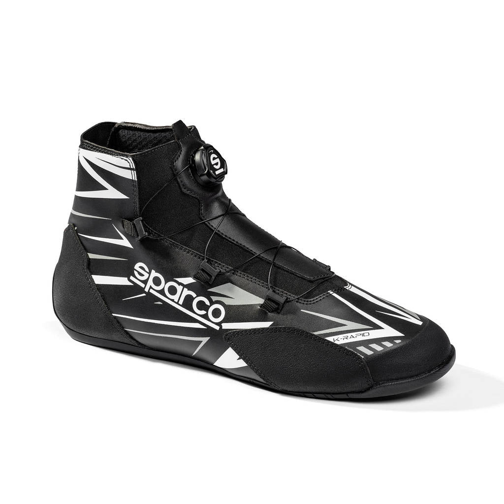 SPARCO BKB0008B0K06047 Karting Shoes K-Rapid WP, Black/White, Size 47 Photo-0 