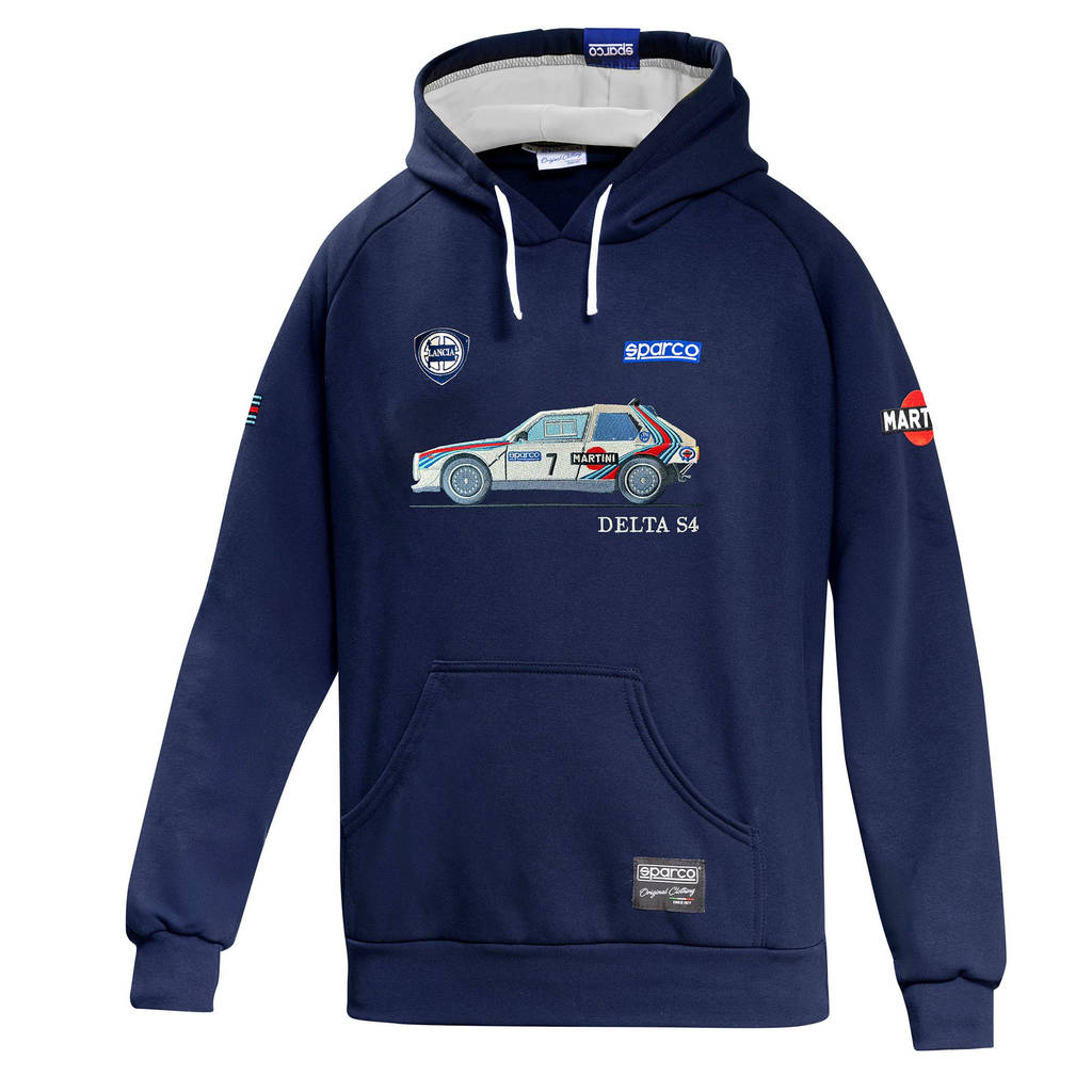 SPARCO BMF0094NDN062XL Hoodie Lancia MR S4, Blue/White, Size 2XL Photo-0 