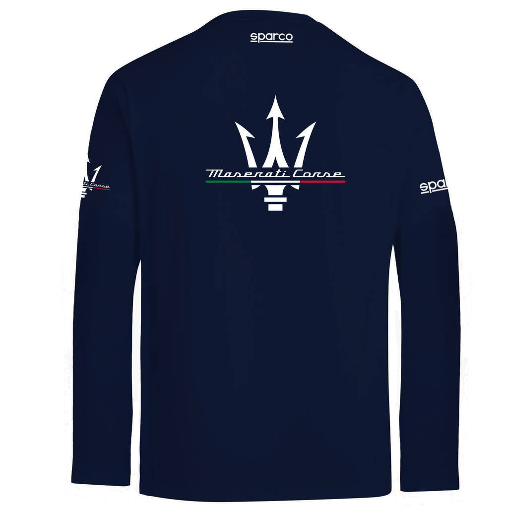 SPARCO BML0060J0N020XL Long Sleeve T-Shirt Maserati, Blue, Size XL Photo-1 