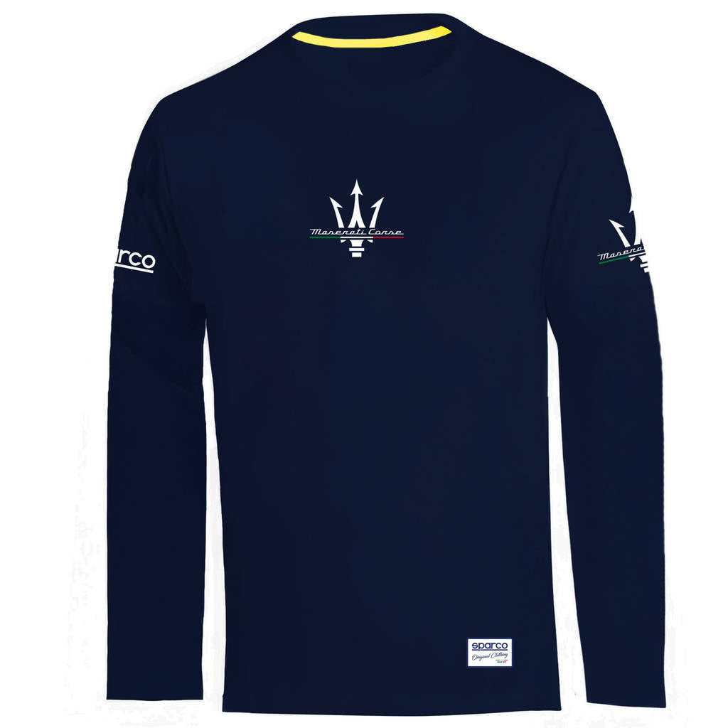 SPARCO BML0060J0N020XS Long Sleeve T-Shirt Maserati, Blue, Size XS Photo-0 