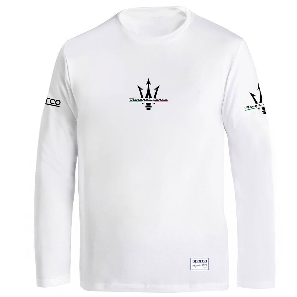 SPARCO BML0060J0W010XL Long Sleeve T-Shirt Maserati, White, Size XL Photo-0 