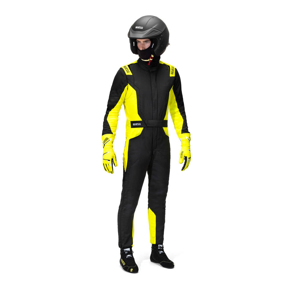 SPARCO BRS0050B0K08056 Racing Suit Sprint S Advanced, Black/Yellow Fluo, Size 56 Photo-0 