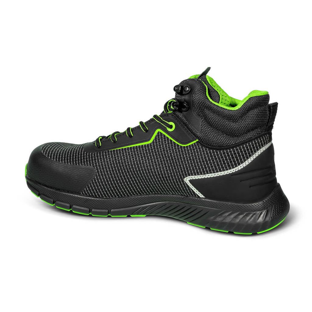 SPARCO BTB0029B0K15043 Mechanics Shoes Traction-H Naoki S3S, Black/Fluo Green, Size 43 Photo-2 