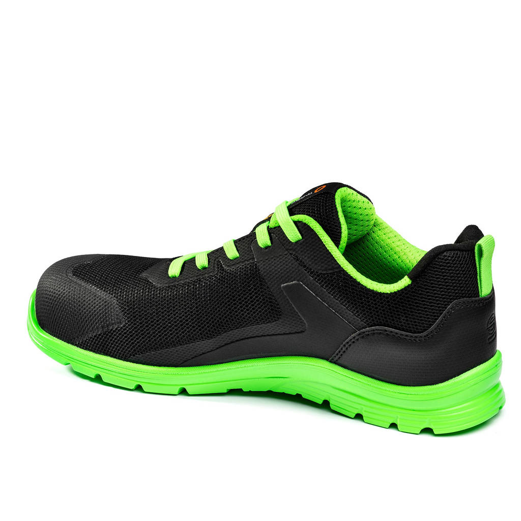 SPARCO BTB0047B0K15038 Mechanics Shoes Practice Rinus S1PS, Black/Fluo Green, Size 38 Photo-1 