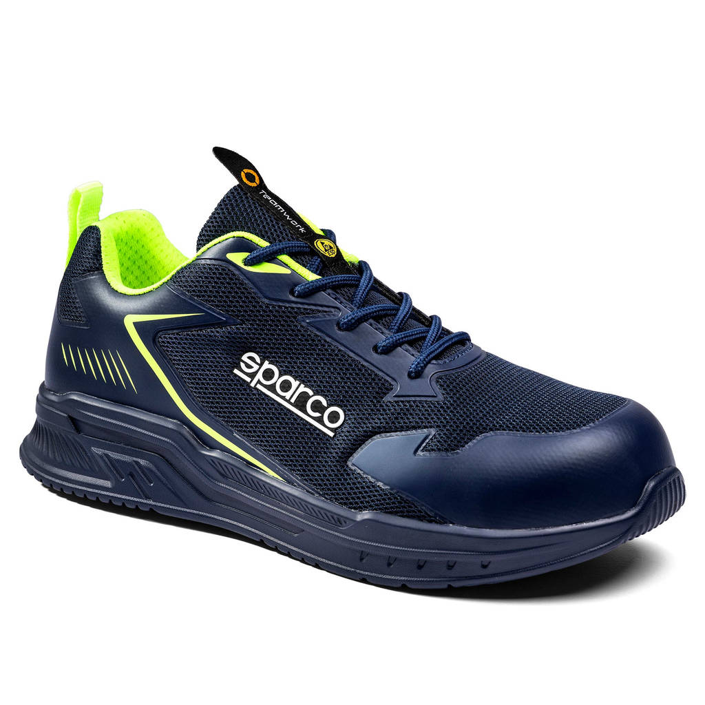 SPARCO BTB0049B0N43043 Mechanics Shoes Turbo Flinger S1PS, Blue/Lime, Size 43 Photo-0 