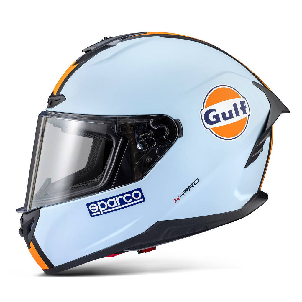 SPARCO 003378GUCE3L Full-Face Racing Helmet X-Pro ECE06 Gulf, Heavenly, Size L Photo-1 